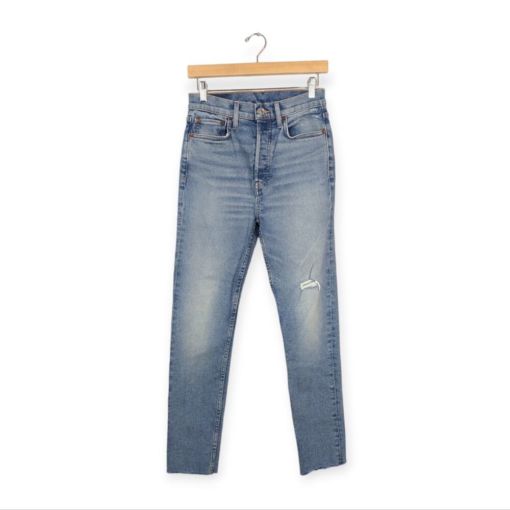Re Done 90s Jeans 26 Light Wash 90s High Rise Ankle Crop Vintage Denim